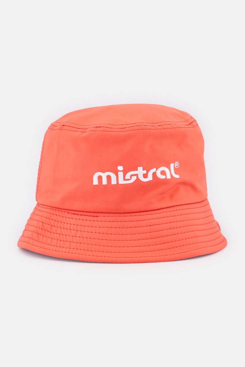 Lefties Mistral x Lefties Kids Girl Embroidered Bucket Hat, Coral - Image 1