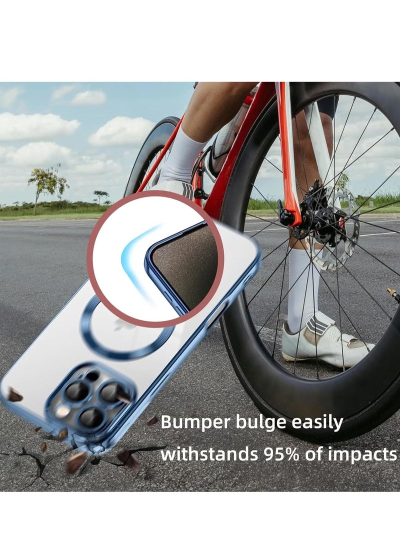 JAJEEK iPhone 16 Pro Max Magnetic Case  Compatible with MagSafe, Built-in Camera Protector, Soft TPU Anti-Scratch Shockproof Clear Case, Slim Design for iPhone 16 Pro Max 6.1 Inch - Image 3