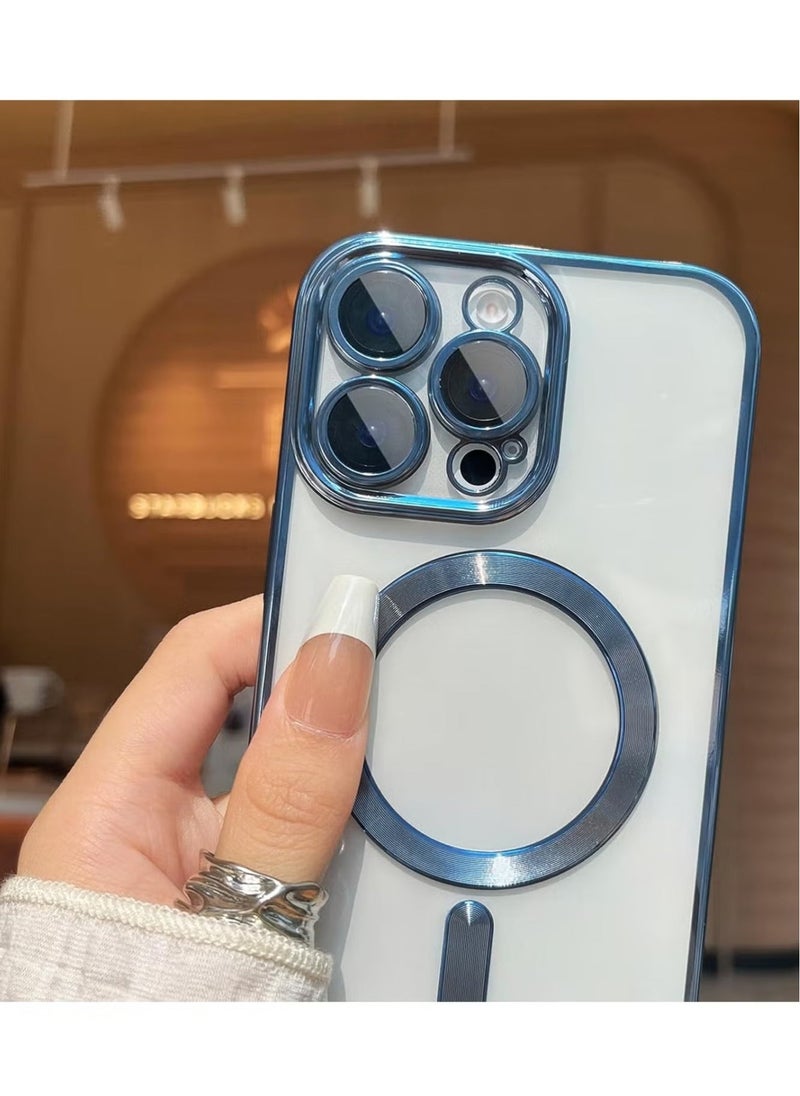 JAJEEK iPhone 16 Pro Max Magnetic Case  Compatible with MagSafe, Built-in Camera Protector, Soft TPU Anti-Scratch Shockproof Clear Case, Slim Design for iPhone 16 Pro Max 6.1 Inch - Image 2