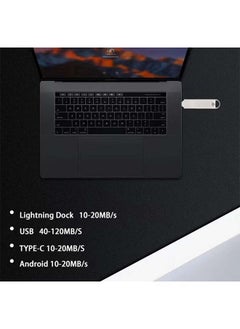 Sakulight محرك أقراص فلاش USB للهاتف المحمول 4 في 1 سعة 128 جرامًا مناسب لأجهزة كمبيوتر Apple من النوع C التي تعمل بنظام Android  - Image 3