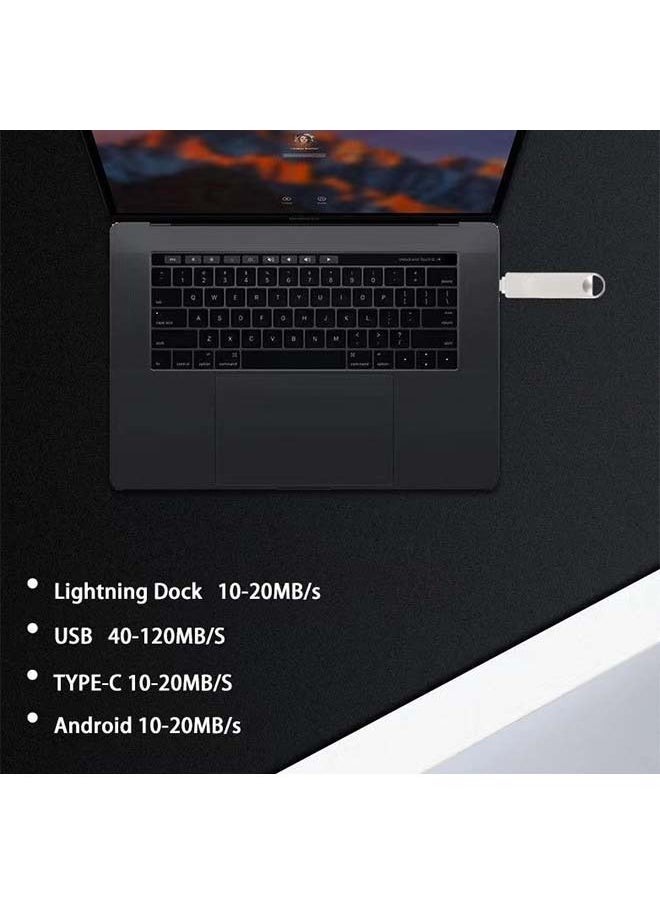 Sakulight - محرك أقراص فلاش USB للهاتف المحمول 4 في 1 سعة 128 جرامًا مناسب لأجهزة كمبيوتر Apple من النوع C التي تعمل بنظام Android - Image 1