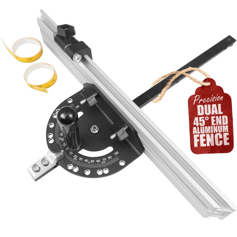 مقياس ميتير دقيق فولتون مع سياج ميتير من الألمنيوم مع نهايات بزاوية 45 درجة لدعم المخزون الأقصى ووقف قطع متكرر