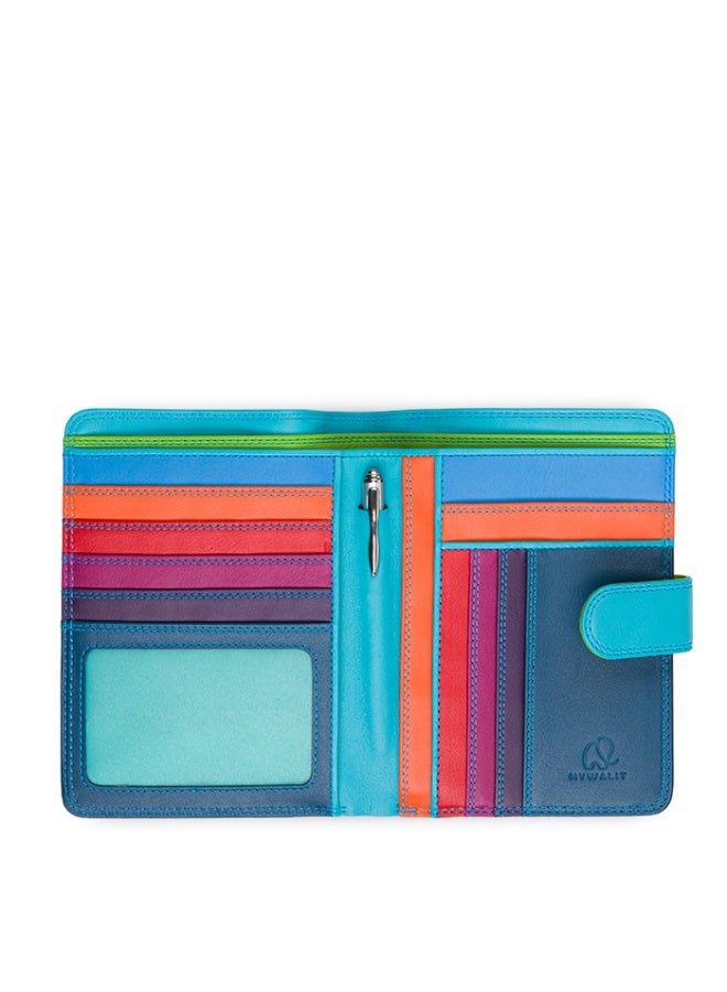 mywalit Large Snap Nappa Leather Wallet with 10 Card Slots, ID Window, Zip Coin Pockets & Pen – Spacious Women’s Wallet - Image 4