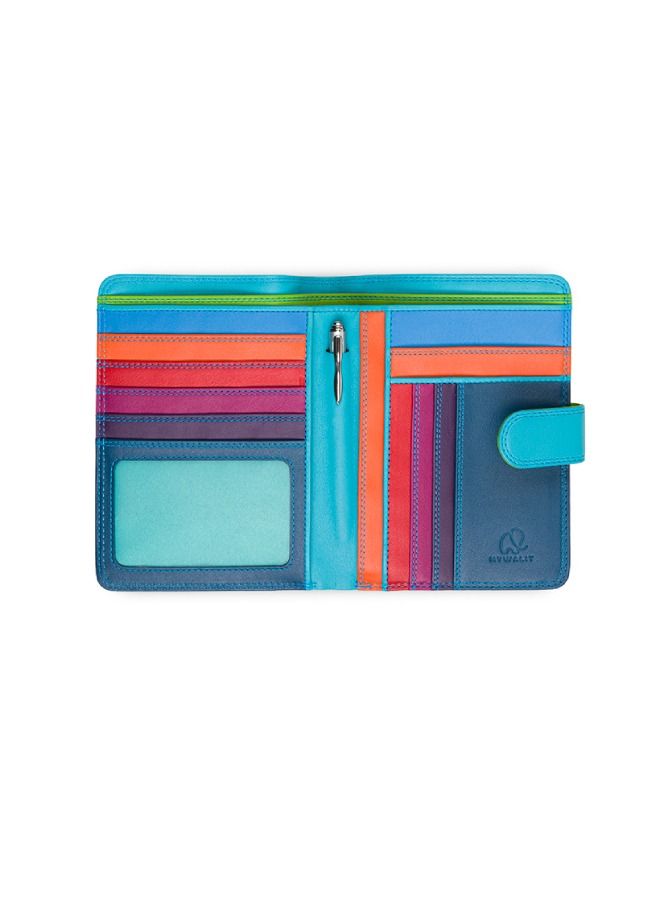 mywalit Large Snap Nappa Leather Wallet with 10 Card Slots, ID Window, Zip Coin Pockets & Pen – Spacious Women’s Wallet - Image 2