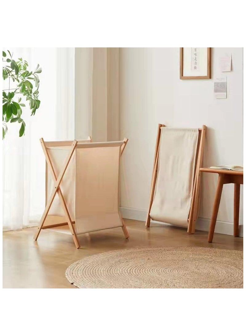 DELGREEN Portable Laundry Hamper Fordable Dirty Clothes Large Storage Basket Laundry Basket Yoga Mat Storage Basket Toys Storage Organizer Clothes Storage for Bathroom Bedroom 56.5×50×34CM - Image 4