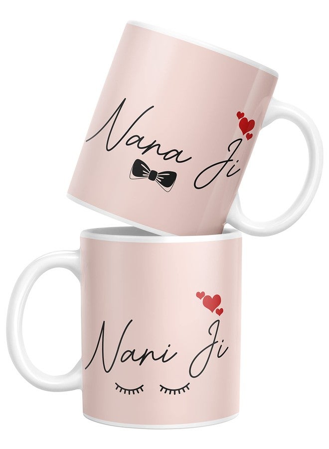 TrendoPrint Printed Nana Ji & Nani Ji Coffee Mug Set of 2 (350ml) Best Return Gift for Birthday/Anniversary & Any Occasion (Fm-126) - Image 1