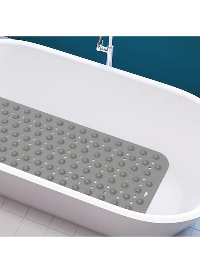Gray Non Slip Silicone Bath Mat Square Shower Foot Massage Safety Home Use - Image 5