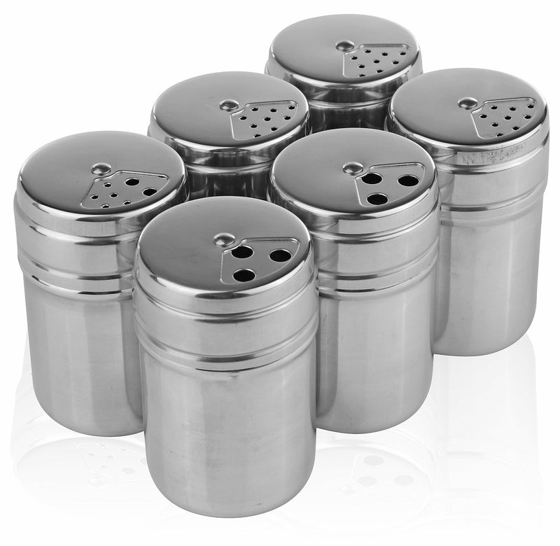 Wealers Wealers 6 Piece Stainless Steel Spice Shaker Jars Salt and Pepper Holder BBQ Spice Herbs 3 Size Cover with Bag for East Travel, Great for Home or Outdoor Use,  - Image 5