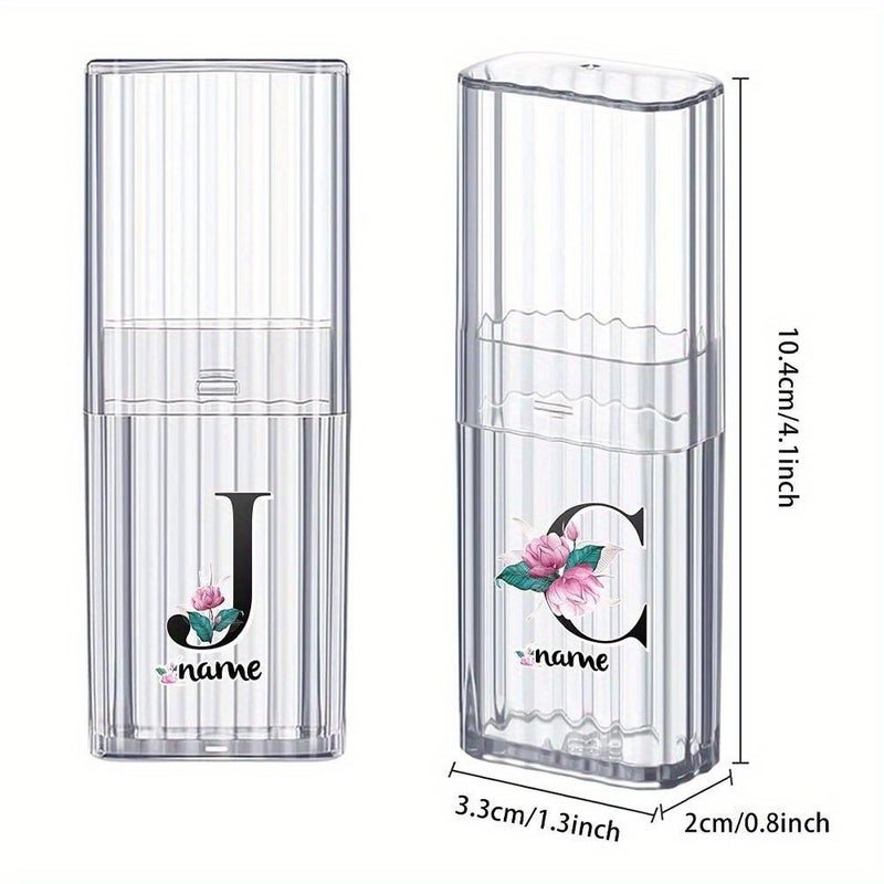 Personalized Travel Dental Floss Box Holder U Shaped Design Small Items Organizer Transparent Dispenser Container For Band Aids Swabs And Toothpicks Waterproof Storage For Outdoor Use - Image 2
