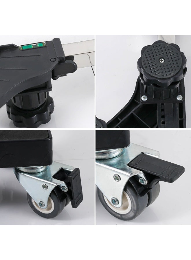 ميكسد غسالة الوقوف, قاعدة الثلاجة الوقوف مع 4 عجلات قفل, تصميم أنبوب مربع سميك, مناسبة لغسالات, مكيفات الهواء العمودية, ثلاجات, خزانات التطهير - Image 2