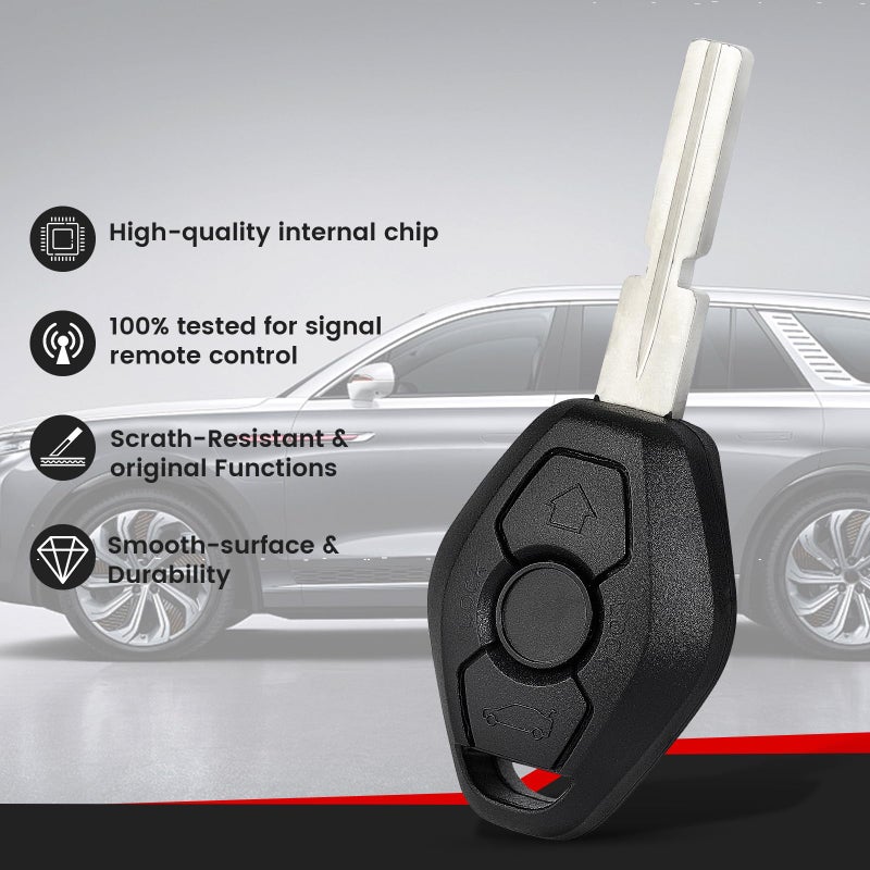 Beefunny EWS Remote Key 3 Button 315MHZ/433MHZ ID44 HU58 for BMW 3,5,7 Series 325 330 318 525 530 540 E38 E39 E46 M5 X3 X5 E65 (1) - Image 5