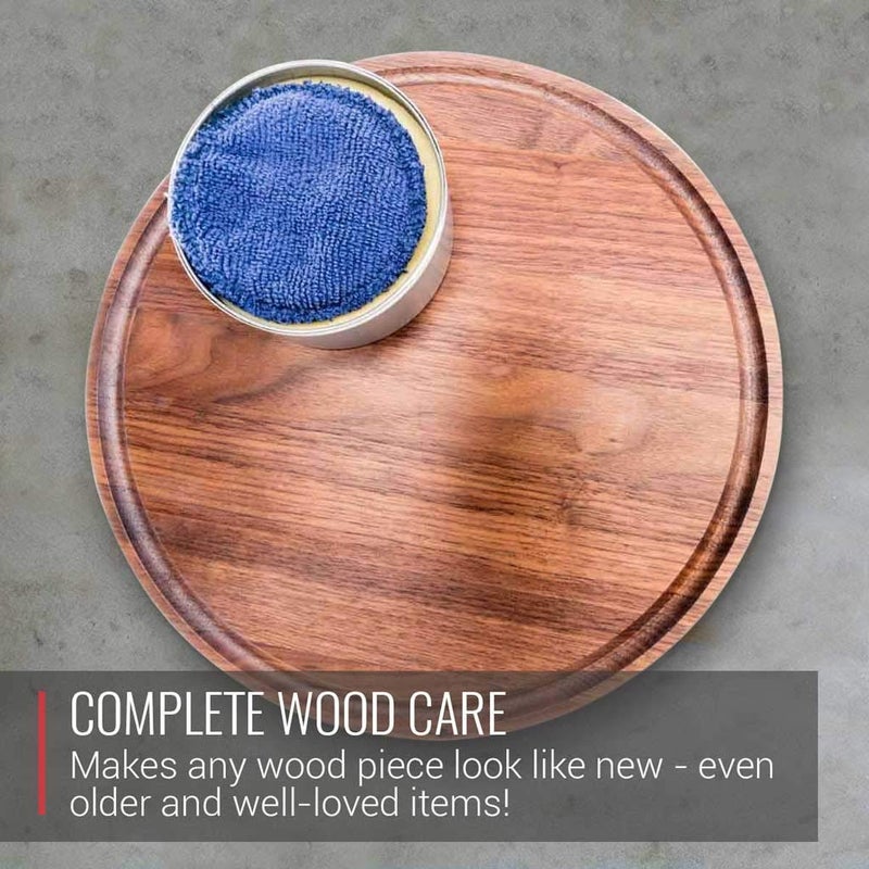 Virginia Boys Kitchens Wood Wax - Applicator included - made with Coconut Oil and Beeswax - Food Grade - for Cutting Board, Bowl, wooden utensils  - Image 3