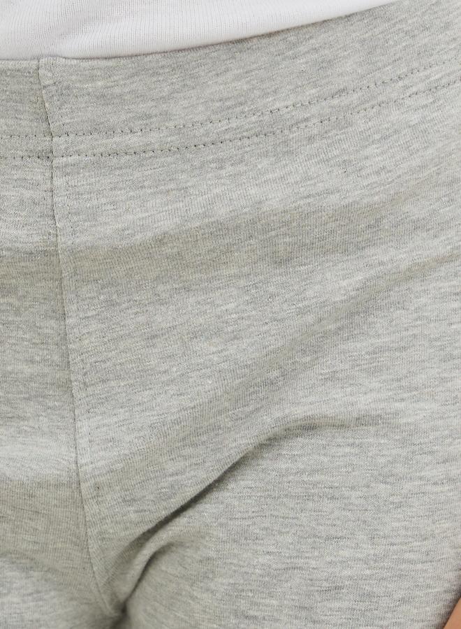 Styli Styli Girls Grey Solid Elasticated Waistband Flared Leggings - Image 3