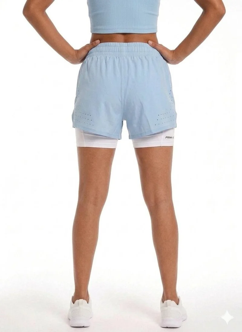 بريما إيس نسائي Shorts عشاق الجيم بريميوم Sky Blue