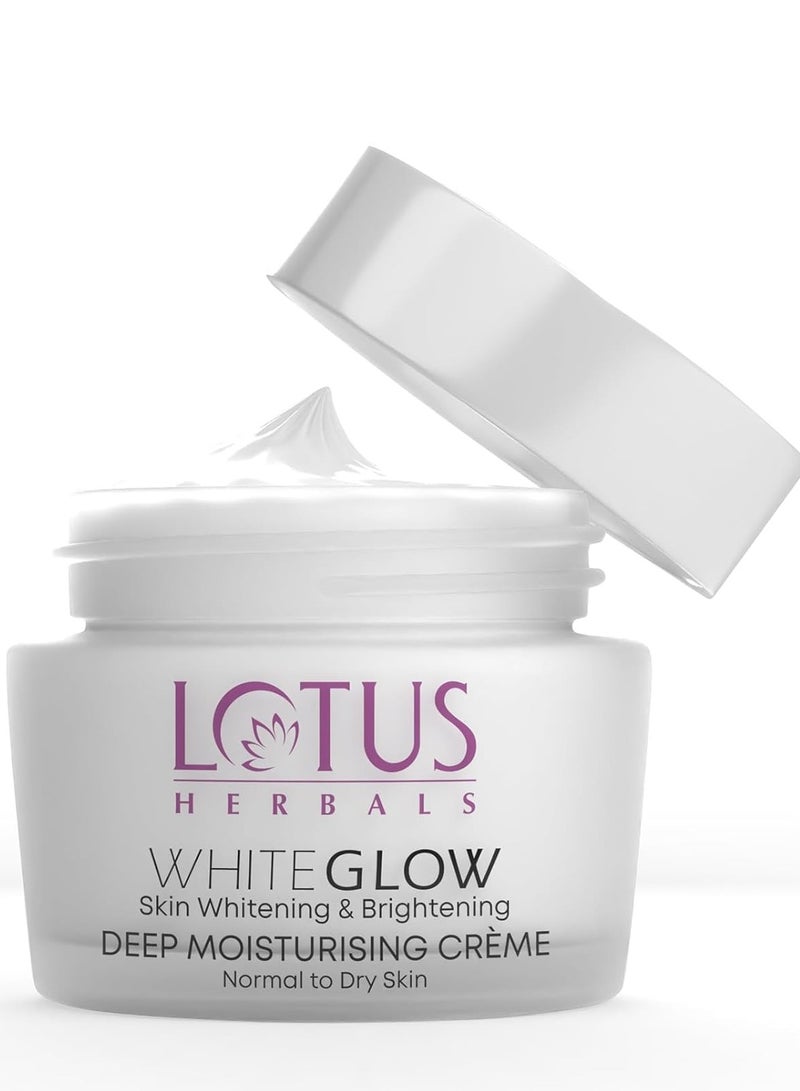 لوتس هيربالز وايت جلو كريم ترطيب عميق، كريم ترطيب عميق، عامل حماية من الشمس 20، كريم للوجه للبشرة الجافة، 60 جم - Image 1