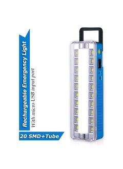 Sunaze Sunaze Solar Rechargeable Emergency Floor Lantern Lamp Light with Dual Mode 20 SMD LED 20 Watt Tube Blue  - Image 2