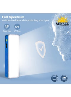 Sunaze Sunaze Solar Rechargeable Emergency Floor Lantern Lamp Light with Dual Mode 20 SMD LED 20 Watt Tube Blue  - Image 5