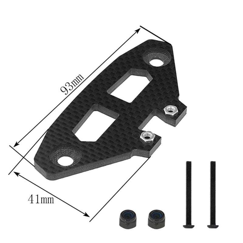 Carbon Fiber Front Bumper Plate Bracket Replacement for Tamiya XV02 1/10 Remote Control Car Upgrade Accessories - Image 2