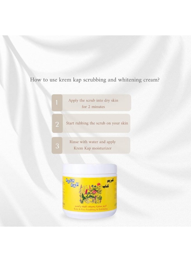 كريم كاب - krem kap Body And Face Scrubbing And Exfoliating Cream 500grams - Image 1