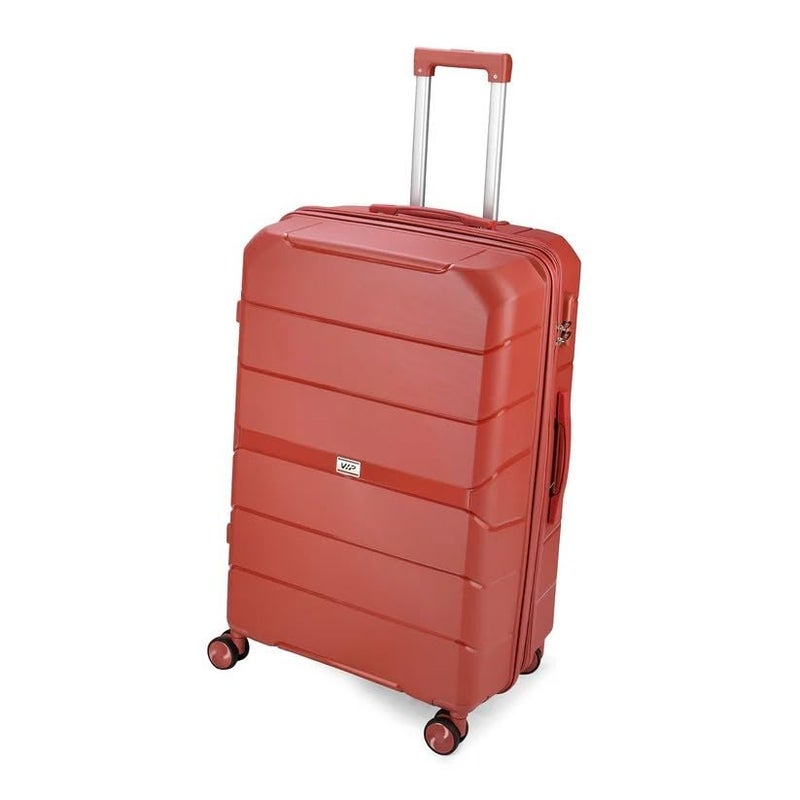 VIP Pristine HARDSIDED 8 Wheel Polypropylene (PP) Spinner Suitcase with Large Expander,Combination Lock and 5 Years International Warranty (DEEP RED, Cabin) - Image 3