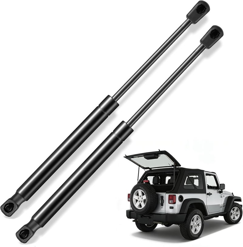 Blshwez Rear Window Struts, Heavy-Duty Rear Glass Shocks Lift Supports for Jeep Wrangler 2007-2010, 2006 Jeep Wrangler 65th Anniversary, Replaces OEM# 6602 SG214054, 2PCS - Image 1