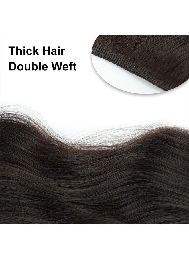 Vigorous - Dark Brown Hair Extension Thick Wavy Clip in Hair Extensions 20 Inch for Full Head - Image 1