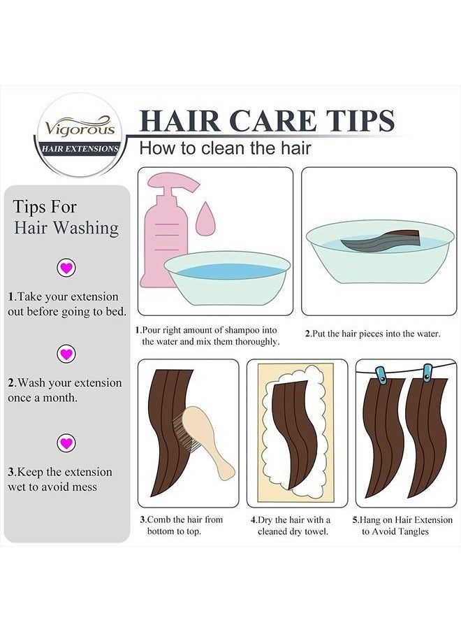 Vigorous - Dark Brown Hair Extension Thick Wavy Clip in Hair Extensions 20 Inch for Full Head - Image 1