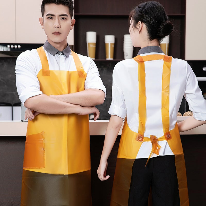 Waterproof And Oil-Proof Beef Tendon Thickened Apron Kitchen Aquatic Slaughtering Catering Special Extended Waist Acid And Alkali Resistant - Image 5