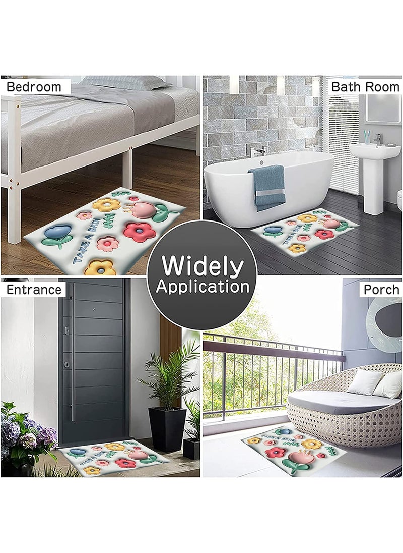 Baker's Signature - 3D Cute Bathroom Mat Rug Diatomite Absorbent Bath Carpet Quick Drying Shower Bathtub Foot Door Floor Mat Home Decor Bath Mat Diatomaceous Earth Shower Mat - Image 1