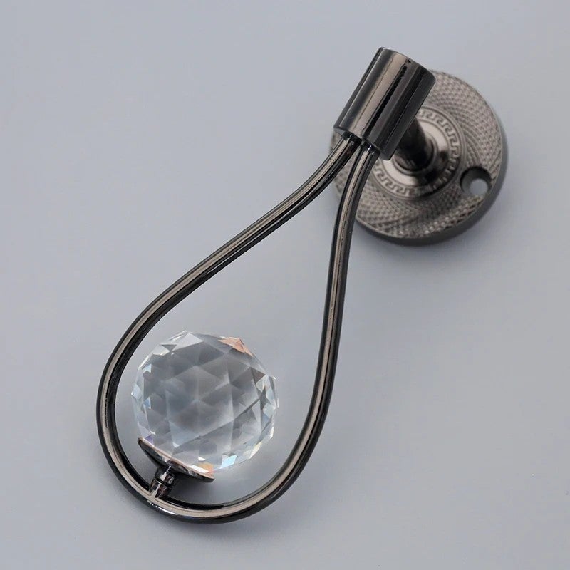 Y&D Modern Simple Metal Shower Curtain Rings Decorative Wall Drapery Holdback Hooks - Hanging Curtain Accessories Set - Image 1