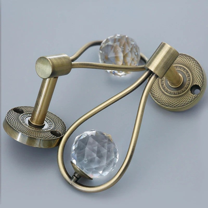 Y&D Modern Simple Metal Shower Curtain Rings Decorative Wall Drapery Holdback Hooks - Hanging Curtain Accessories Set - Image 2