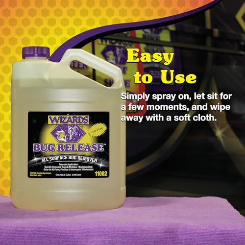 Wizards Bug Release - All Surface Bug Remover and Wash for All Vehicles - Softens and Neutralizes Acidic Bug Protein - Doubles as Spot Cleaner and Pre-Soak Car Cleaner - 1 Gallon - Image 5