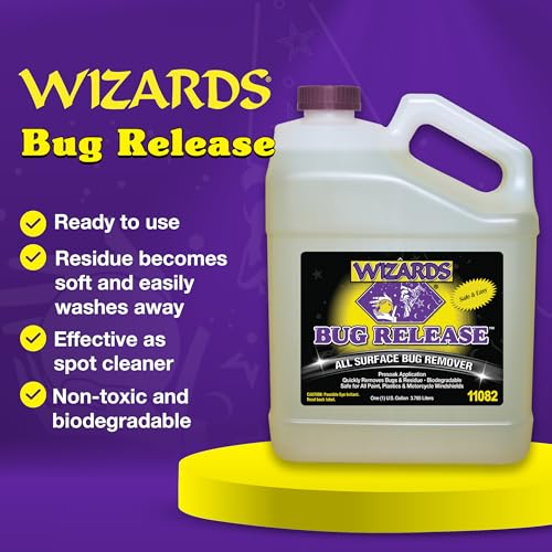 Wizards Bug Release - All Surface Bug Remover and Wash for All Vehicles - Softens and Neutralizes Acidic Bug Protein - Doubles as Spot Cleaner and Pre-Soak Car Cleaner - 1 Gallon - Image 2