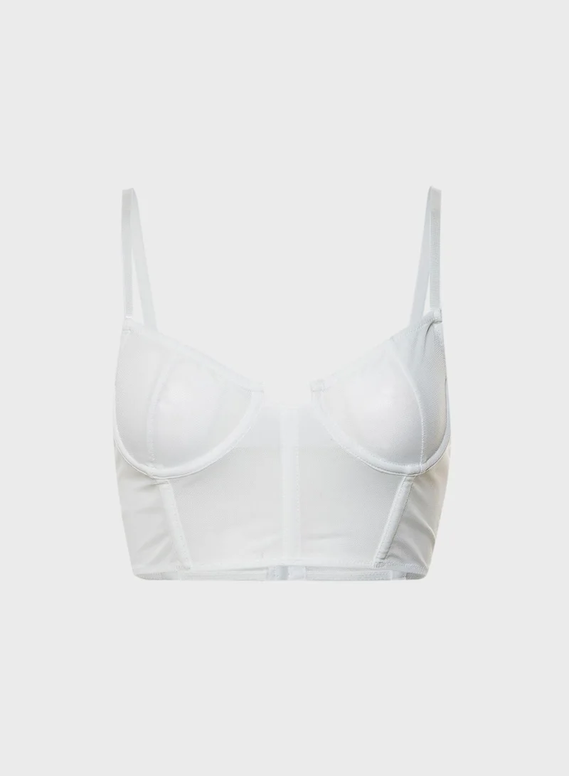 Missguided Mesh Corset Bralet