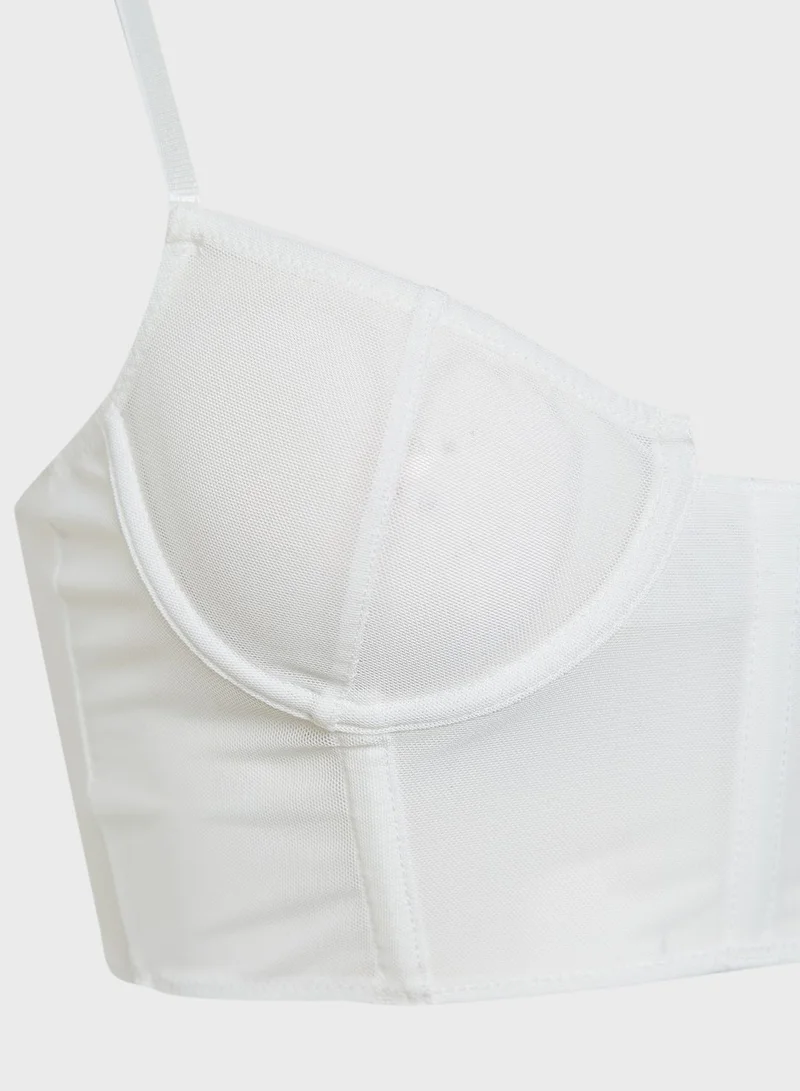 Missguided Mesh Corset Bralet