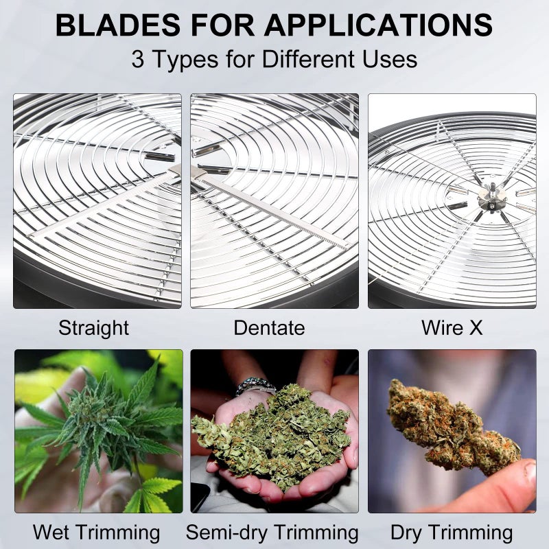MELONFARM 13 inch Leaf Bowl Trimmer, Bowl Trimmer with Switchable Stainless Steel Blades & Clear Visibility Dome, Hand Twist Spin Cutting Bud Trimmer for Buds, Flowers, Hydroponics Plants - Image 4