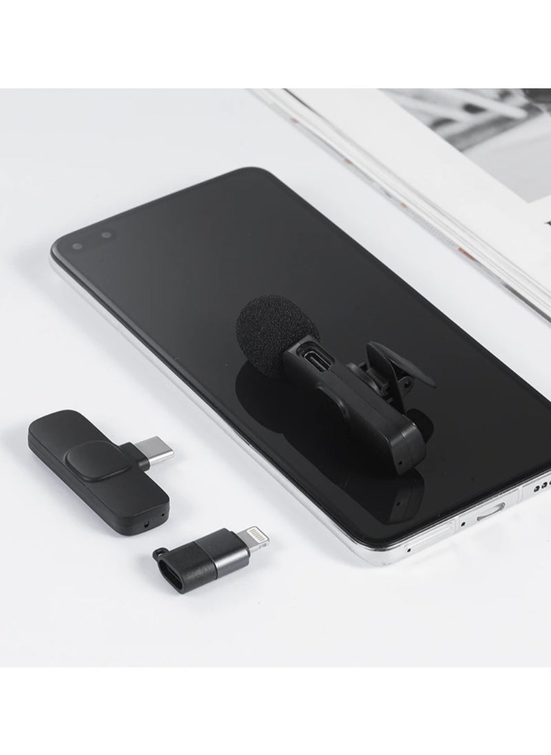 BSNL - K8 Wireless Collar Clip Microphone For iPhone/iPad & Type C Mobile Phones Supported Lapel Lavalier Mic - Image 1