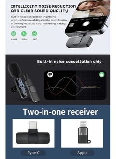 BSNL K8 Wireless Collar Clip Microphone For iPhone/iPad & Type C Mobile Phones Supported Lapel Lavalier Mic  - Image 2