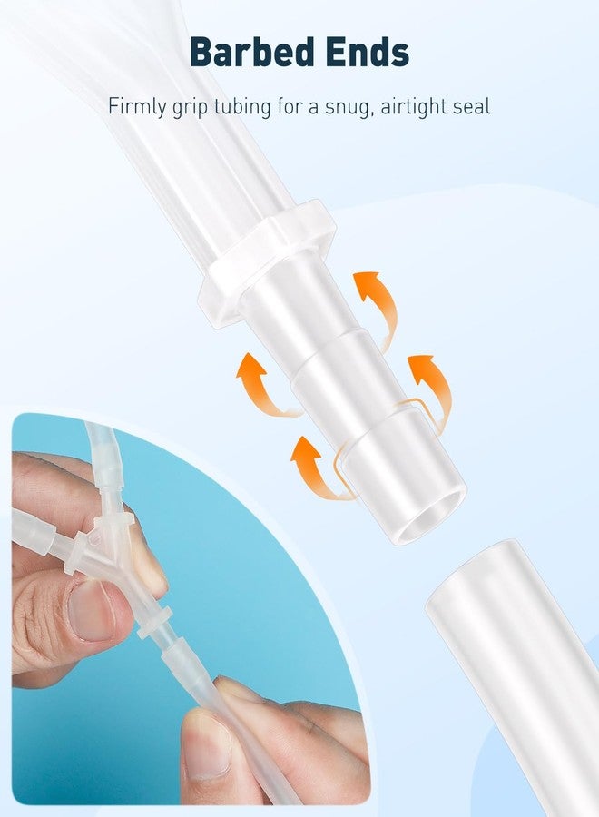 Pawfly 8 Pcs Aquarium Airline Tubing Connectors, 3/16" Airline Y Connector Splitter for Air Pump Tubing, 3 Way Hose Connectors, Plastic Barbed Hose Fittings for Fish Tank - Image 3