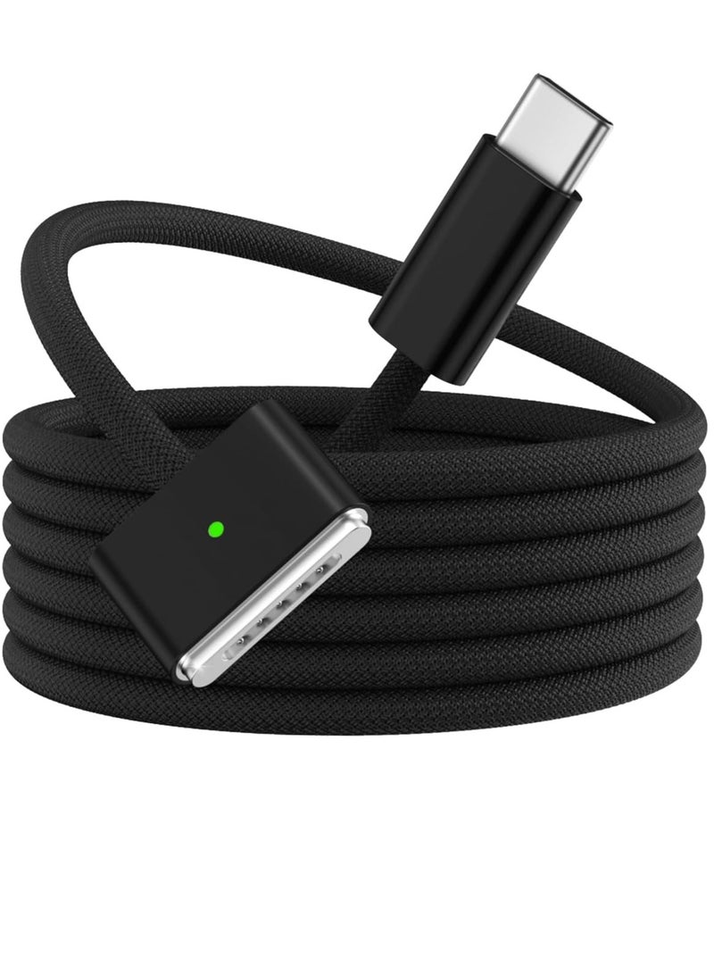 Arabest 140W USB-C to Magnetic 3 Cable 6.6Ft, Compatible with MacBook Pro (14/16-inch, 2023), MacBook Pro (14/16-inch,2021), MacBook Air (13/15-inch, 2024/2022), MacBook Air (2023) (BLACK)  - Image 1