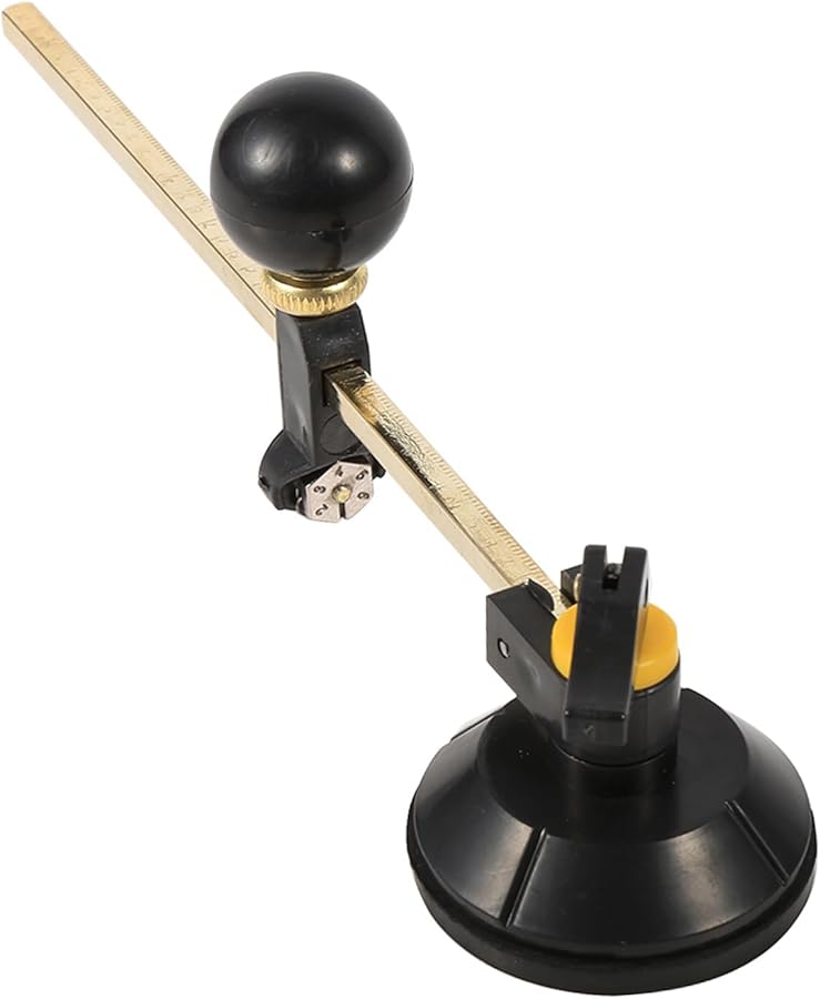 Keenso Professional Glass Cutter Tool Aluminum Rubber Compass 40cm Diameter for DIY Projects - Image 3