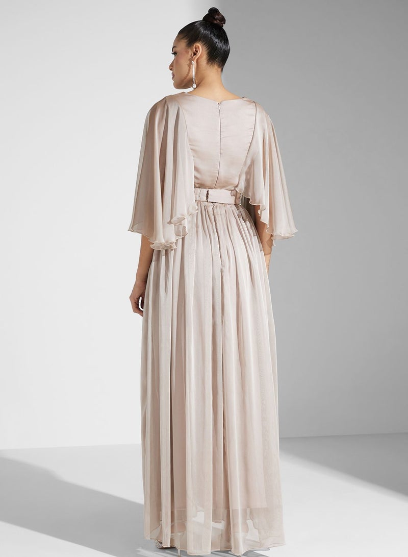 Iyra Chiffon Overlay Gown Dress - Image 2
