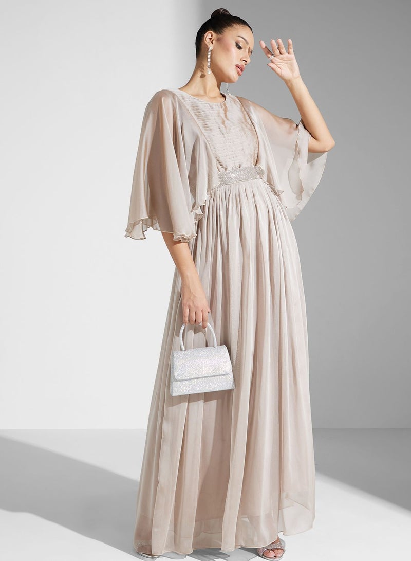 Iyra Chiffon Overlay Gown Dress - Image 1