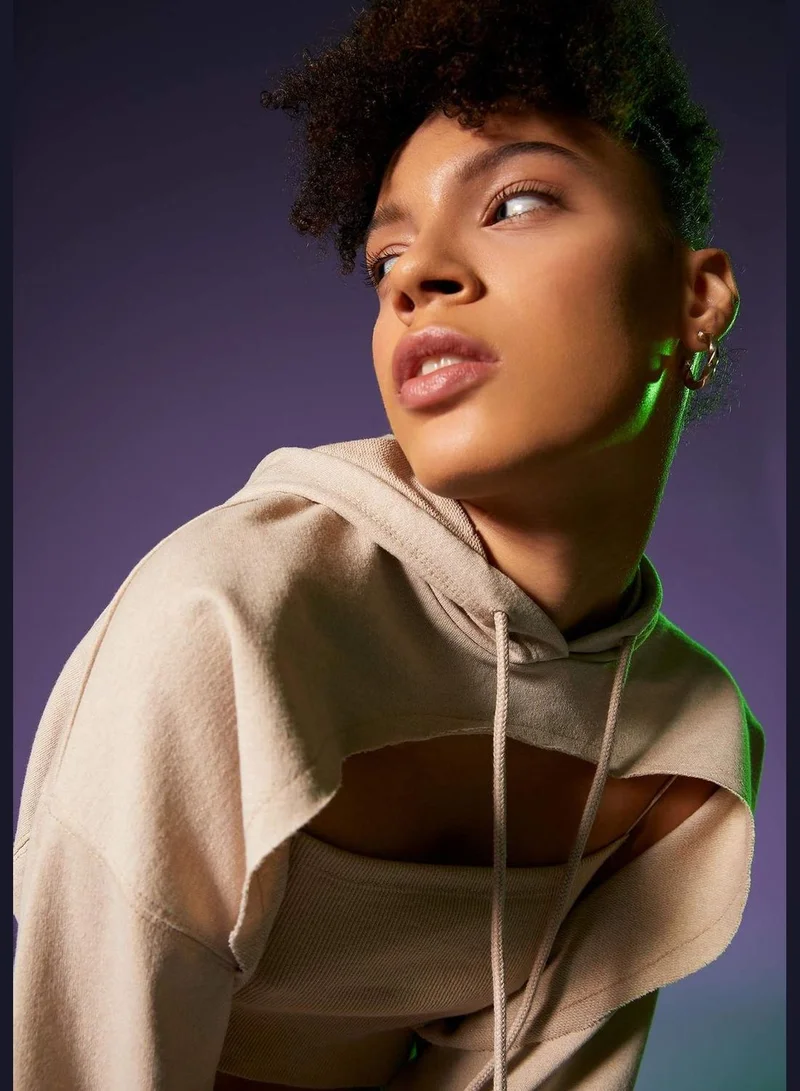 DeFacto Basic Crop Sweatshirt