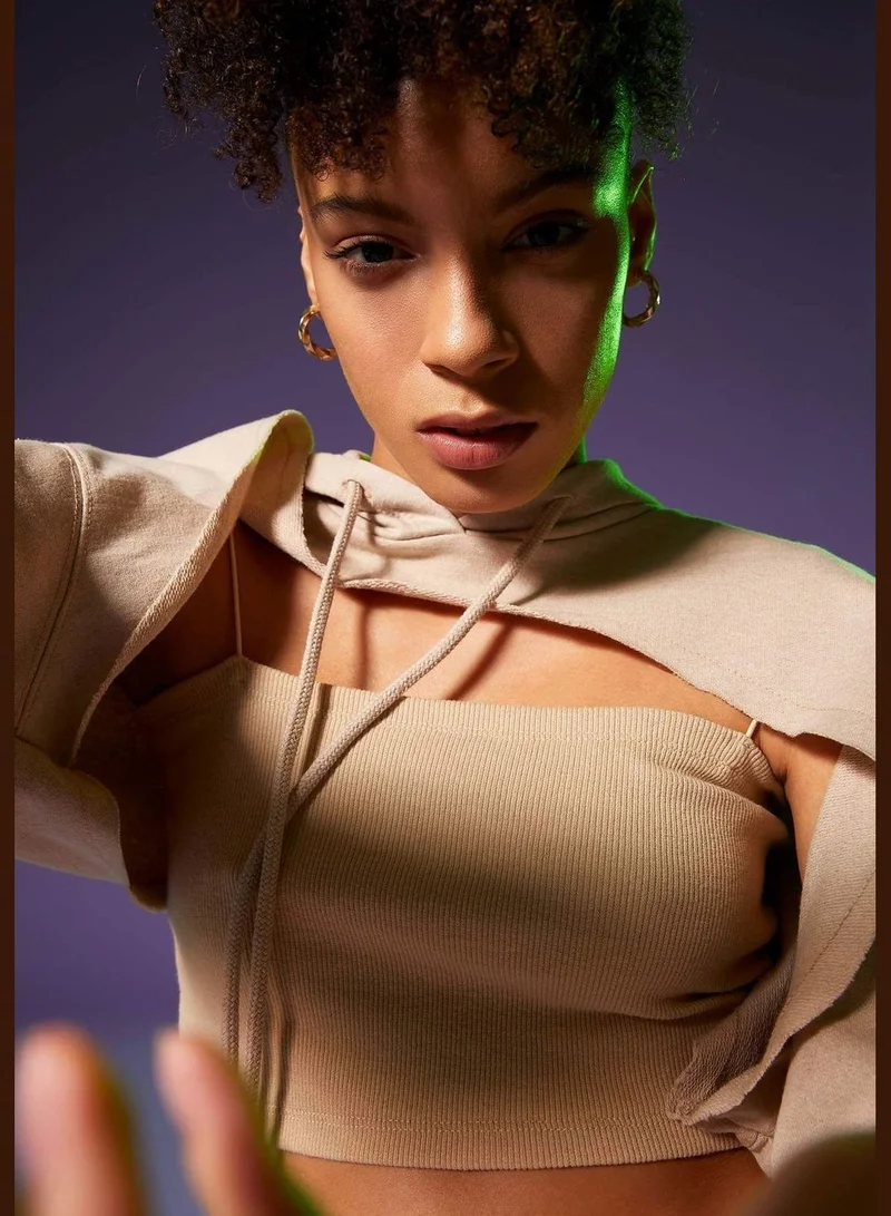 DeFacto Basic Crop Sweatshirt