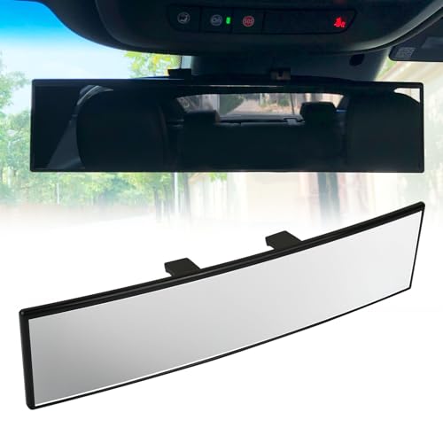 DS.DISTINCTIVE STYLE DS DISTINCTIVE STYLE Wide Rear View Mirror Clip On 12 Inch Universal Panoramic Convex Interior Wide Angle Mirror - Image 1
