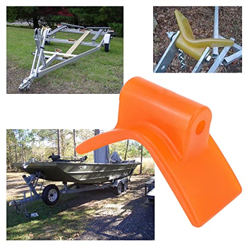 LIAULIADLL 3" Orange Polyurethane Bow Stop Roller 'V' for Boat Trailer Non Marking - Image 3