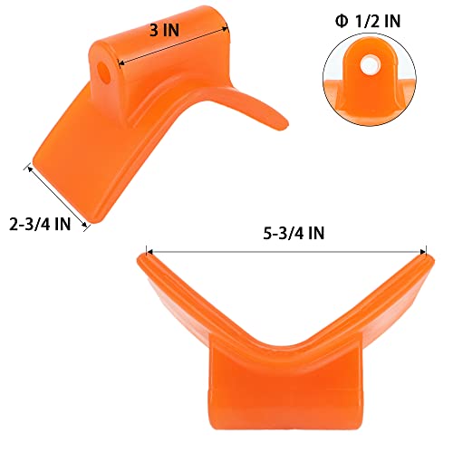 LIAULIADLL 3" Orange Polyurethane Bow Stop Roller 'V' for Boat Trailer Non Marking - Image 2