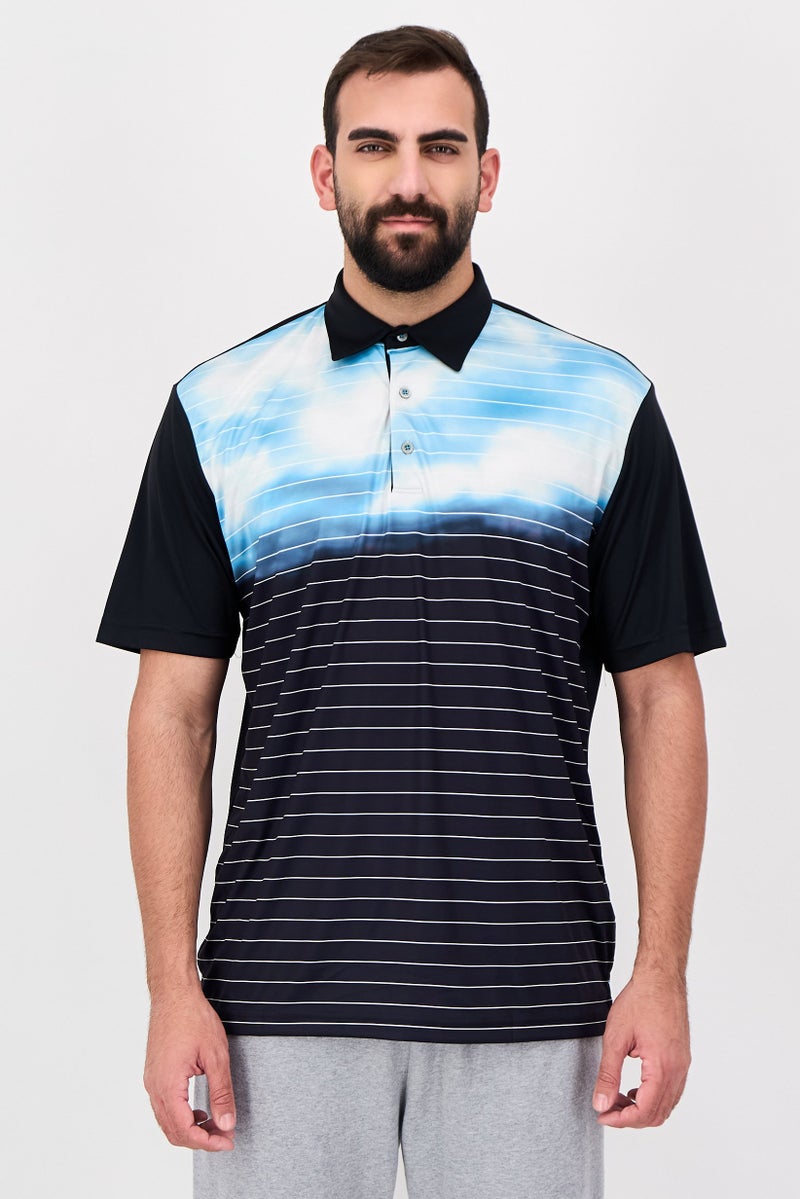 Greg Norman Men Sportswear Fit Short Sleeve Outdoor Polo Shirt, Multicolor - Image 1