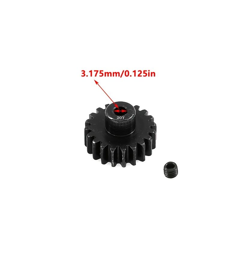 Enhanced 10T 32P Module Gear 0.8 Module 3.175 Hole for 1/10 Scale RC Motor - Image 2